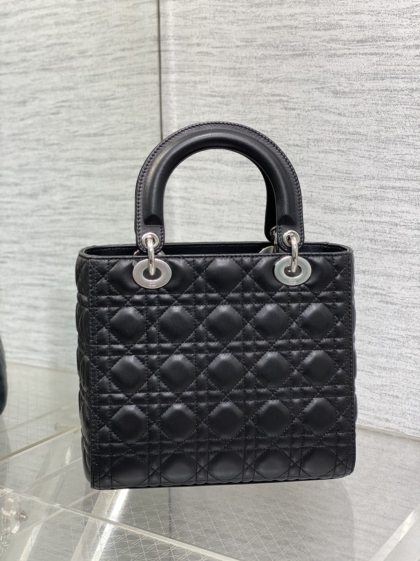 Medium Lady Dior Bag Black Cannage Lambskin